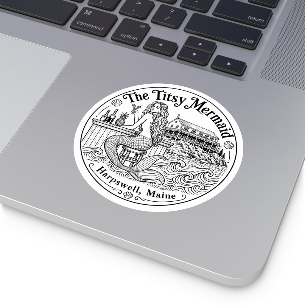The Titsy Mermaid Round Sticker