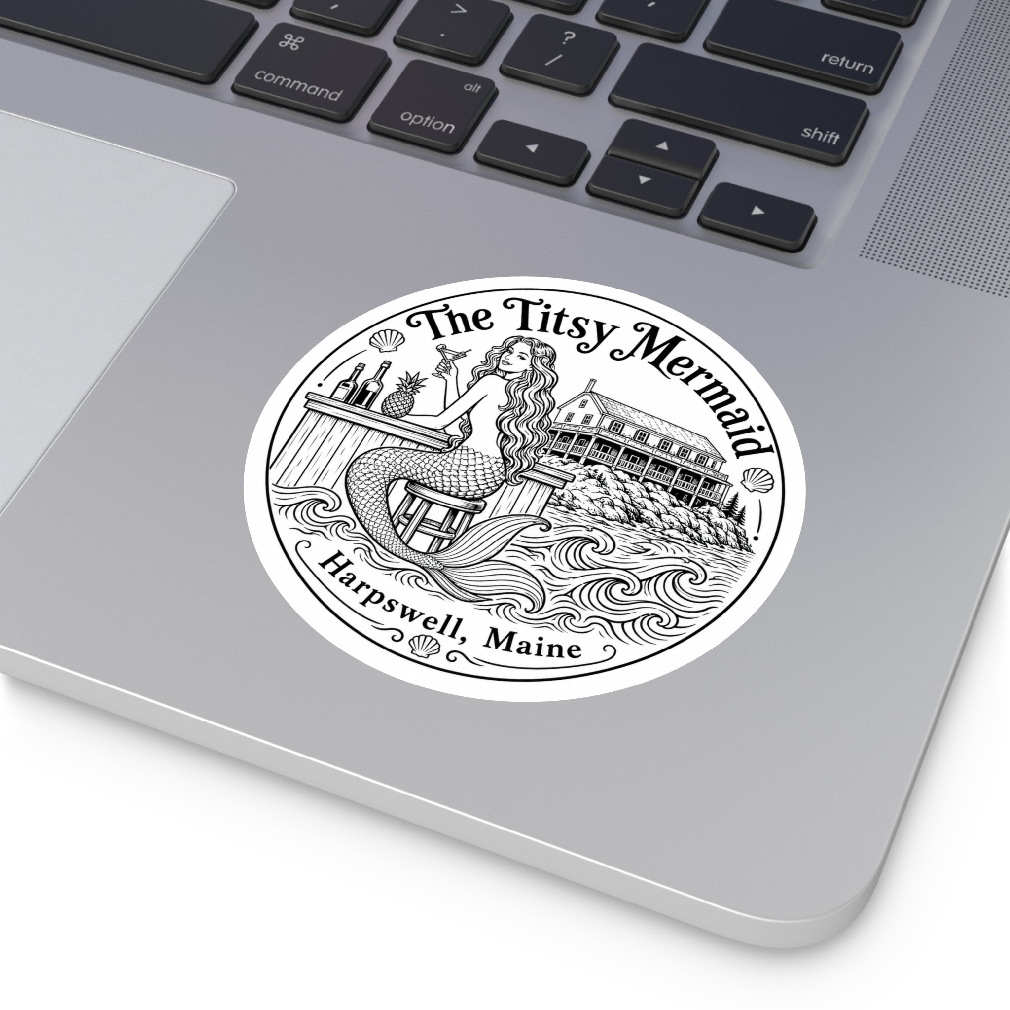 The Titsy Mermaid Round Sticker